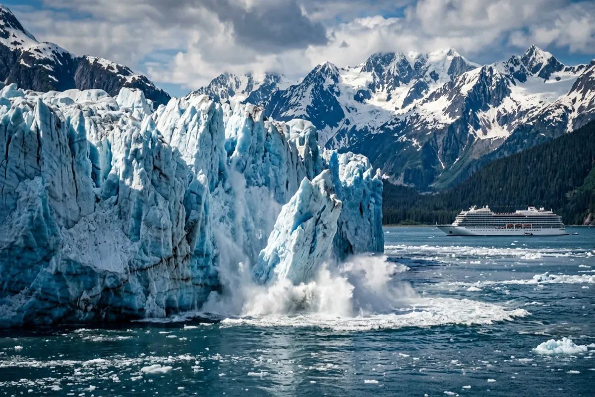 Alaska glacier calving - must-see Alaska attractions