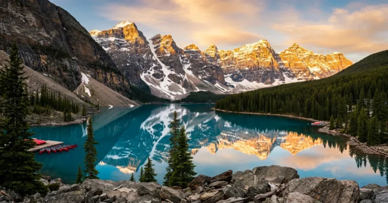banff moraine lake turquoise water mountains.webp