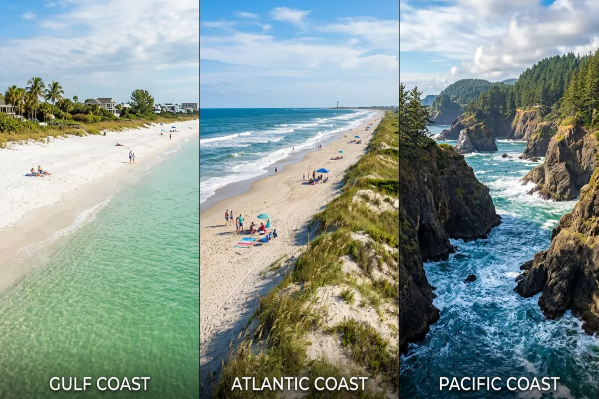 Gulf vs Atlantic vs Pacific beach comparison