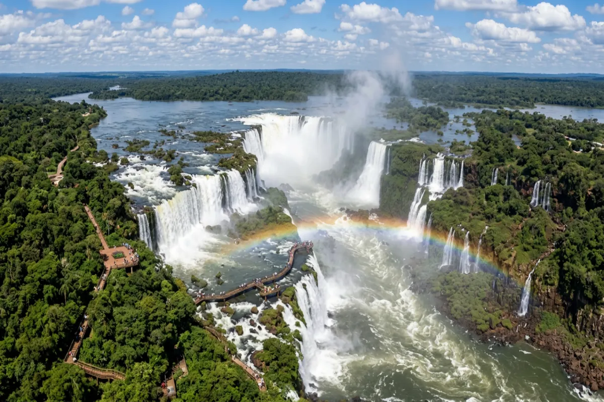 Brazil itinerary highlight - the massive Iguazu Falls
