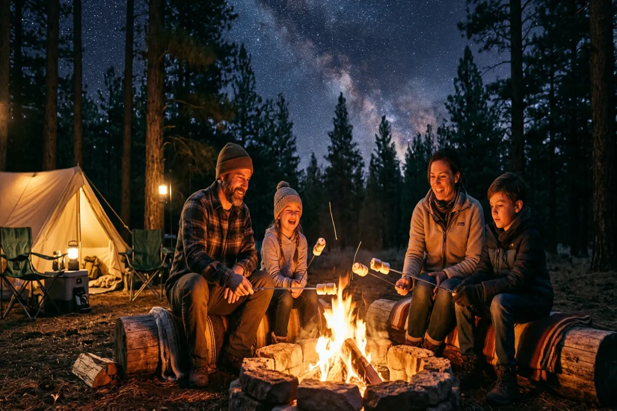 Campfire marshmallows - campfire safety and fun