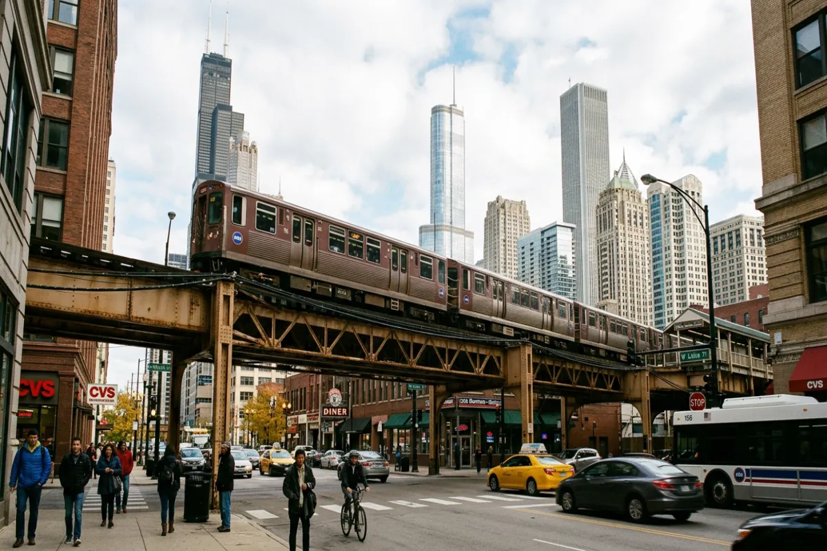 Chicago L train - getting around Chicago
