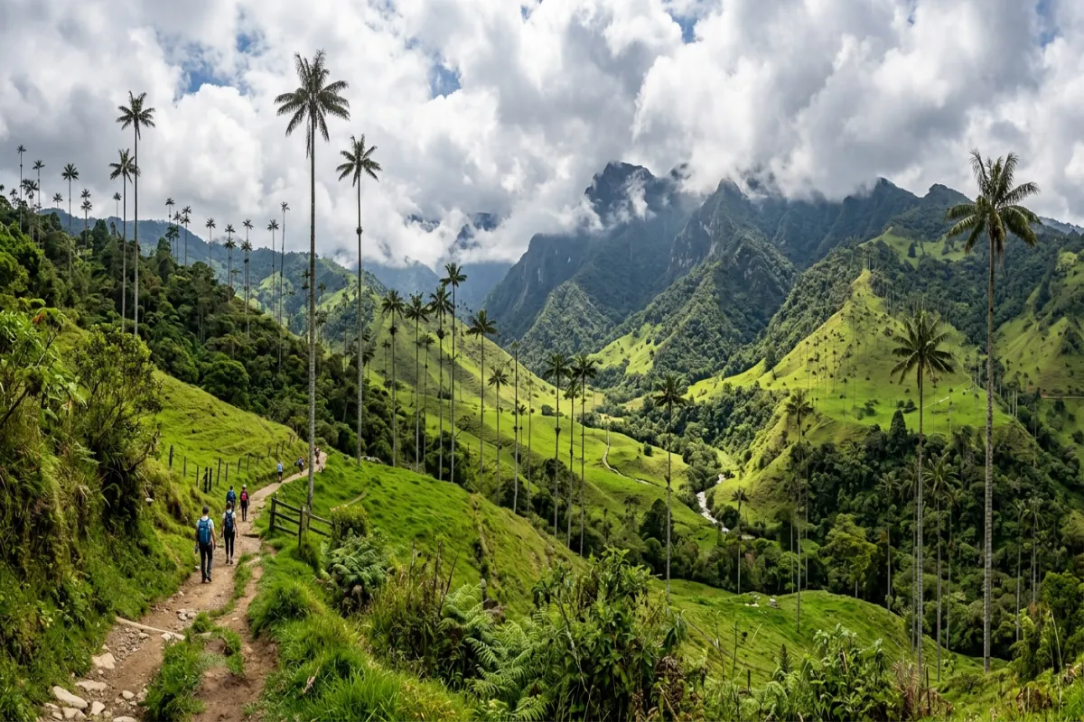 Colombia itinerary highlight - towering wax palms in the Cocora Valley