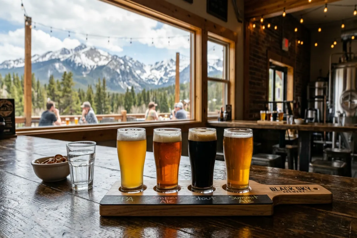 Colorado craft beer flight - food and drink