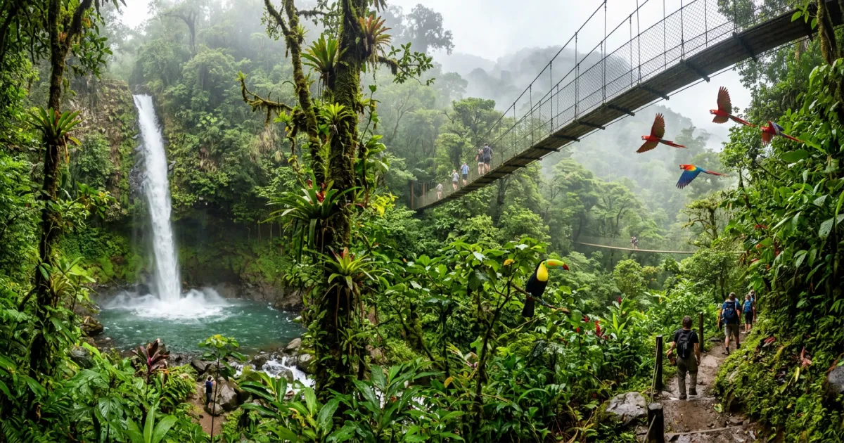 costa rica rainforest waterfall.webp