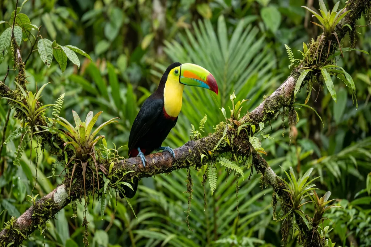 Toucan in Costa Rica rainforest - wildlife encounters