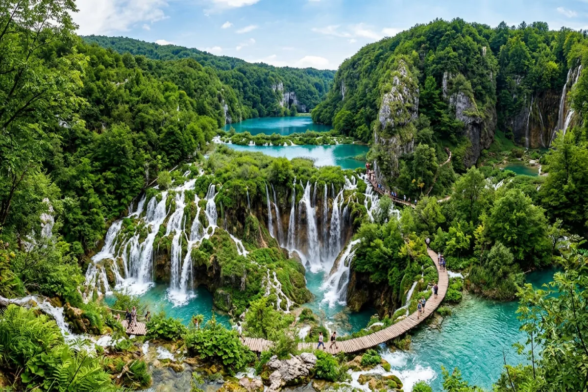 Croatia itinerary highlight - Plitvice Lakes waterfalls