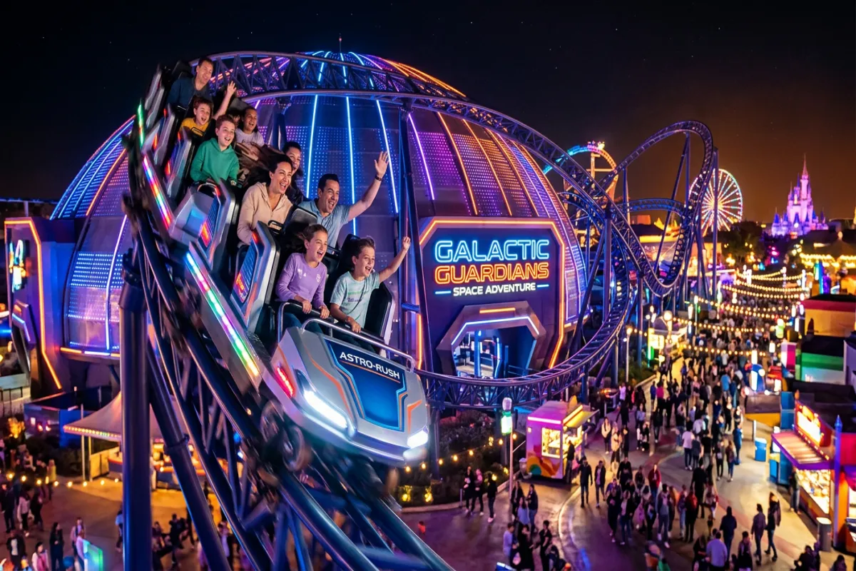 Disneyland theme park ride - exploring the two parks