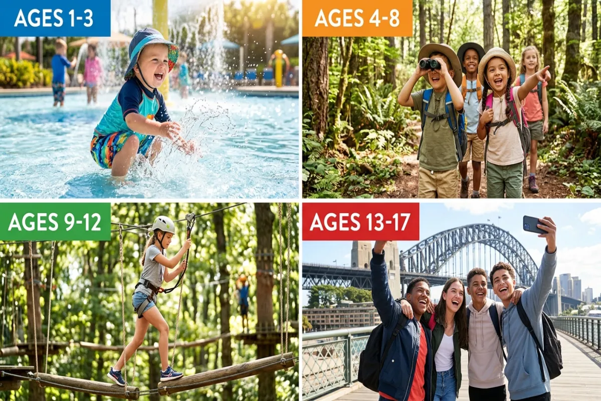 Family vacation activities by age group