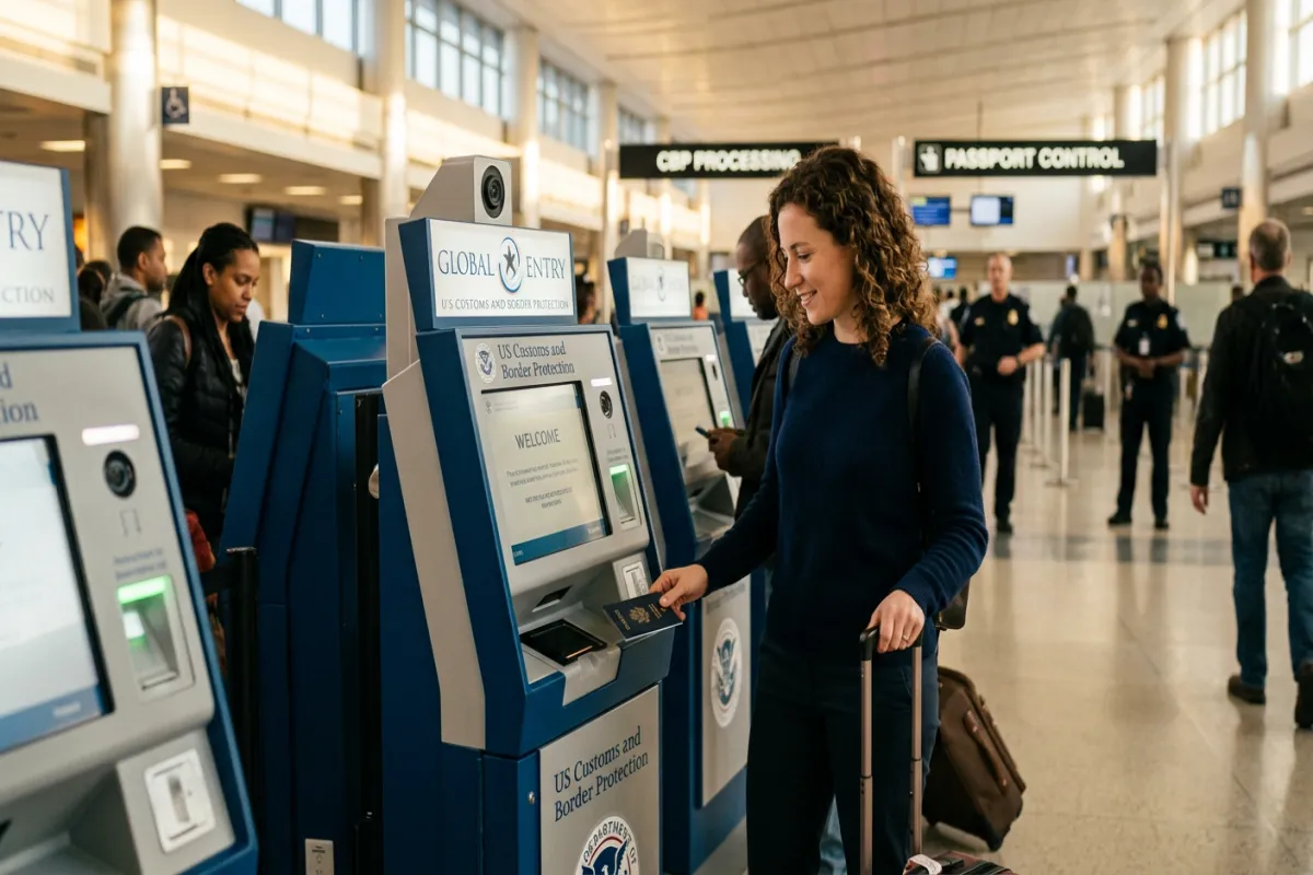 Global Entry kiosk - speeding through customs