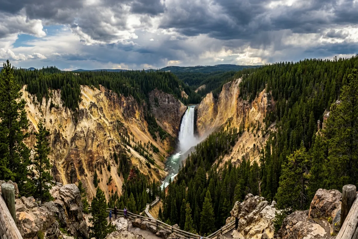 Grand Canyon of Yellowstone Lower Falls - Yellowstone itinerary