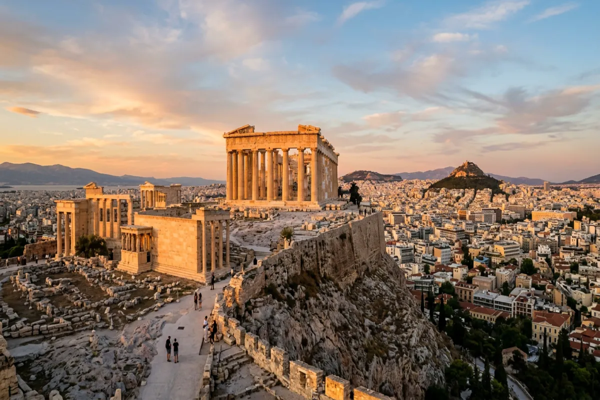 Acropolis Parthenon Athens at sunset - must-see Greece
