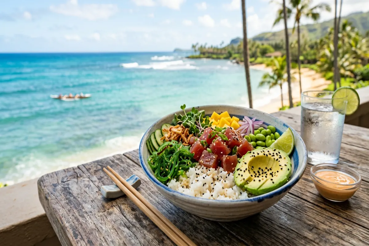 Hawaiian poke bowl - food and dining in Hawaii