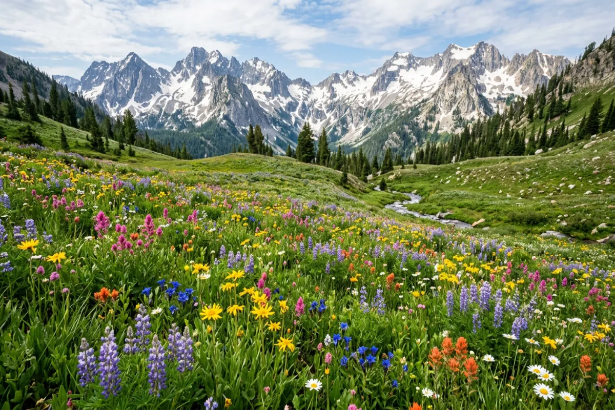Pristine mountain meadow - Leave No Trace hiking