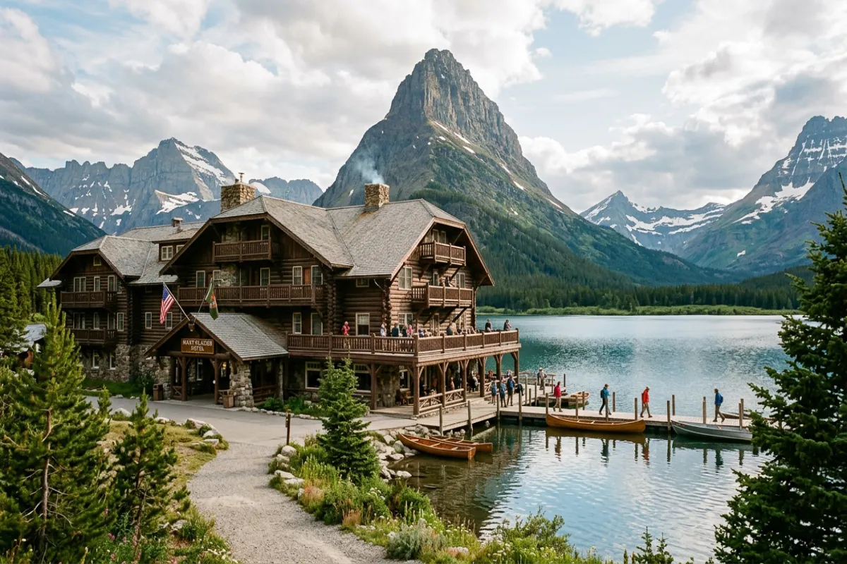 Historic mountain lodge - where to stay in Glacier NP