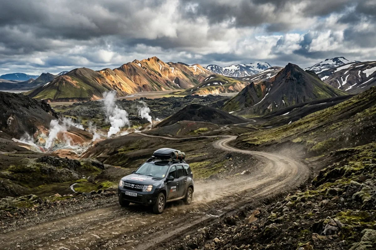 Icelandic highland road - driving and getting around Iceland
