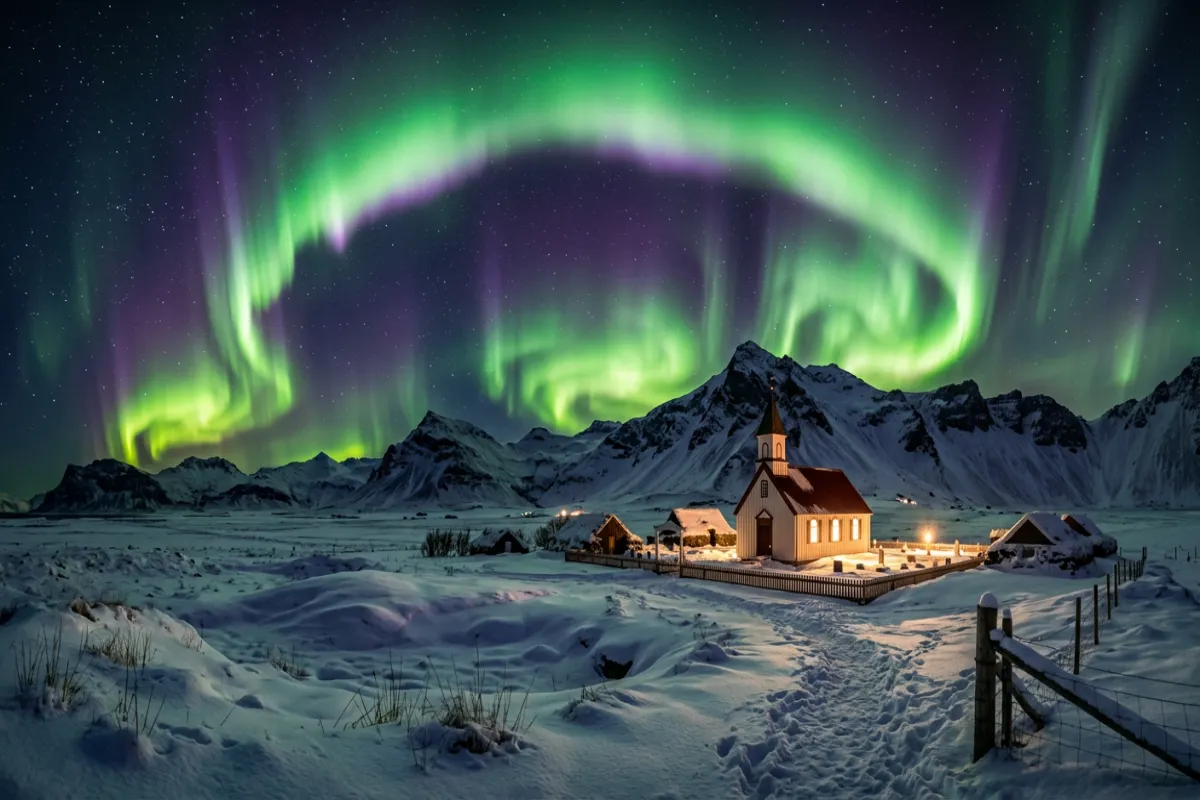 Northern lights aurora over Iceland - northern lights guide