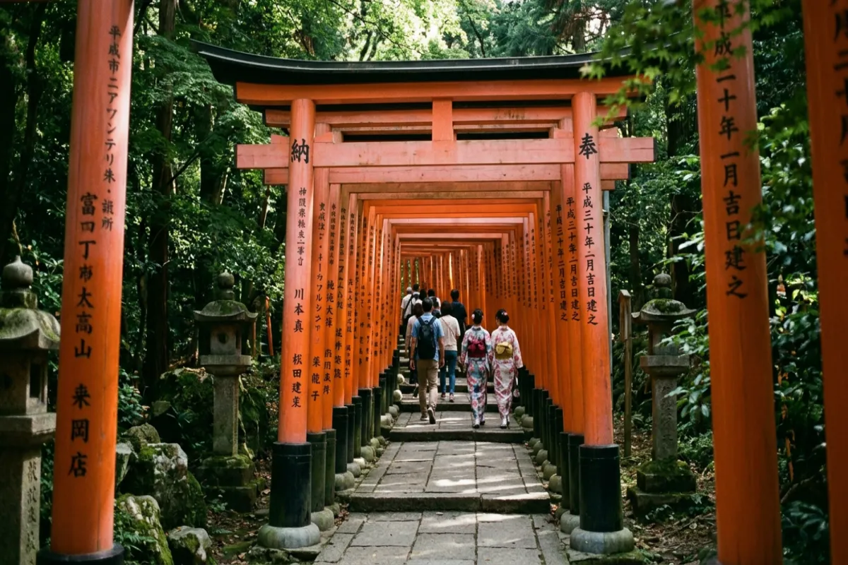 Fushimi Inari shrine torii gates in Kyoto - must-see destinations in Japan