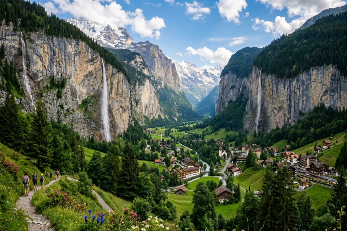 Lauterbrunnen valley waterfalls - must-see Switzerland