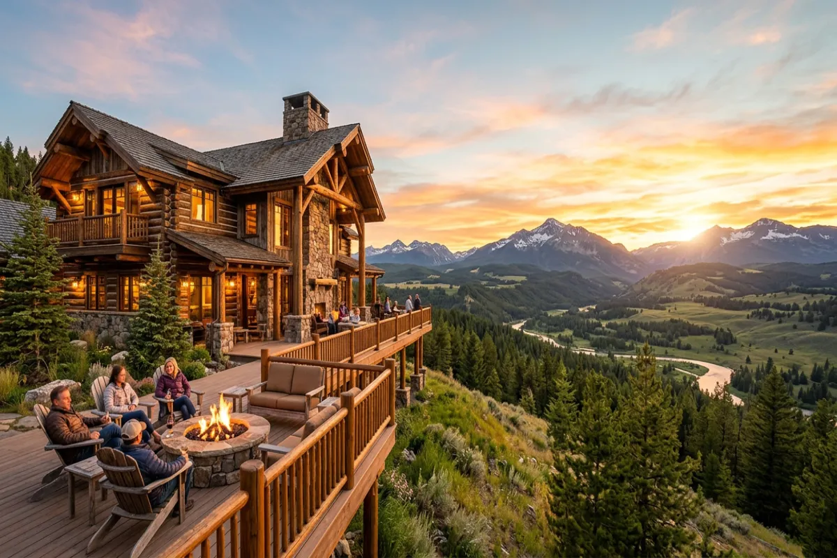 Where to stay in Montana - rustic lodge with mountain views