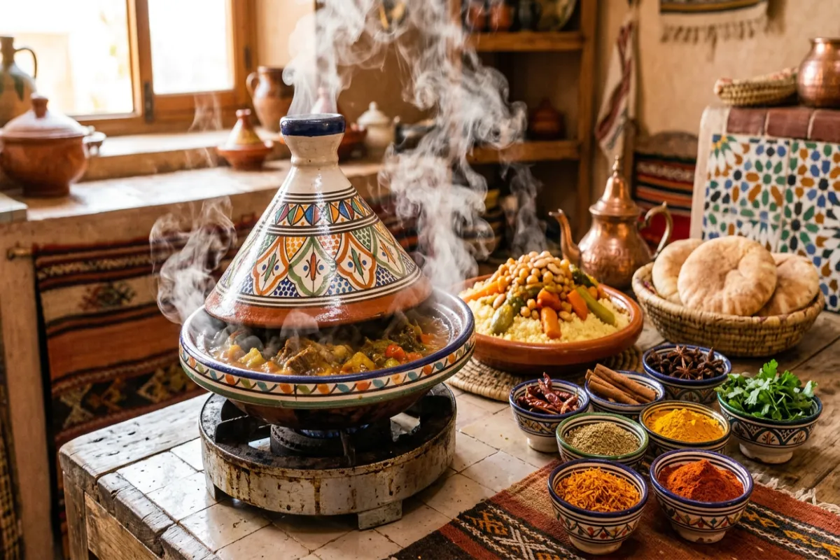 Moroccan tagine dish - food in Morocco