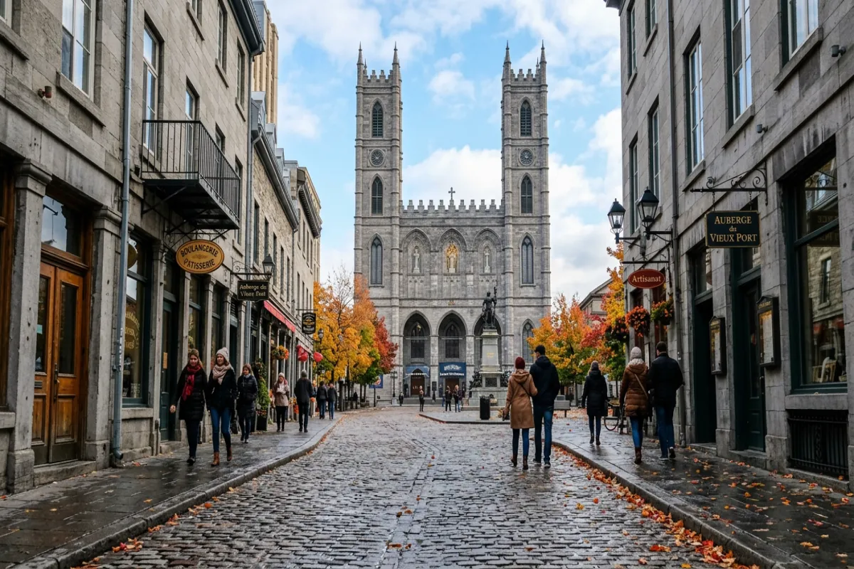Old Montreal and Notre-Dame Basilica - Canadian regions
