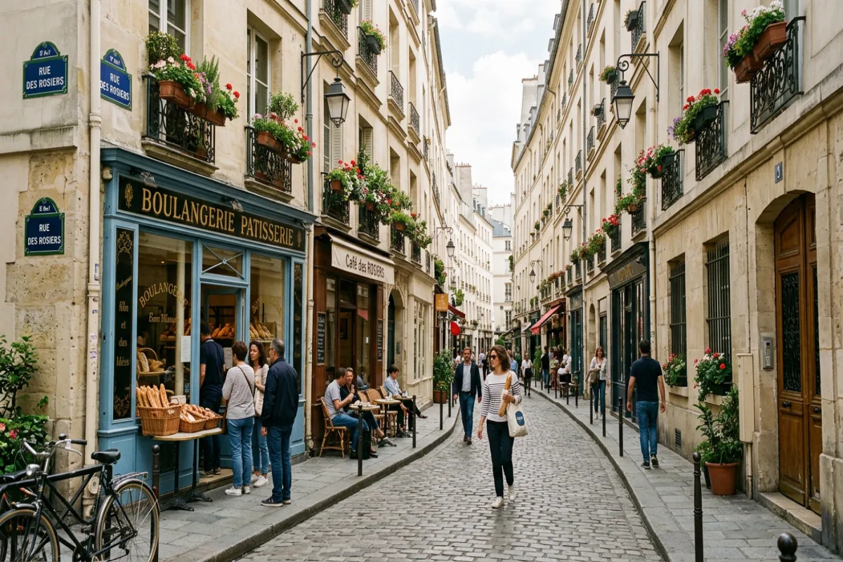 Charming Paris neighborhood street - where to stay in Paris