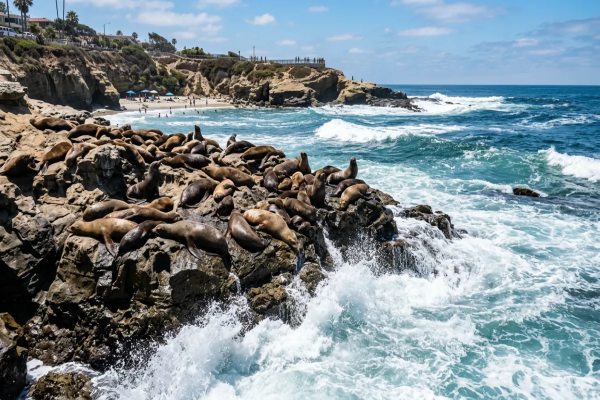 San Diego itinerary highlight - sea lions at La Jolla Cove