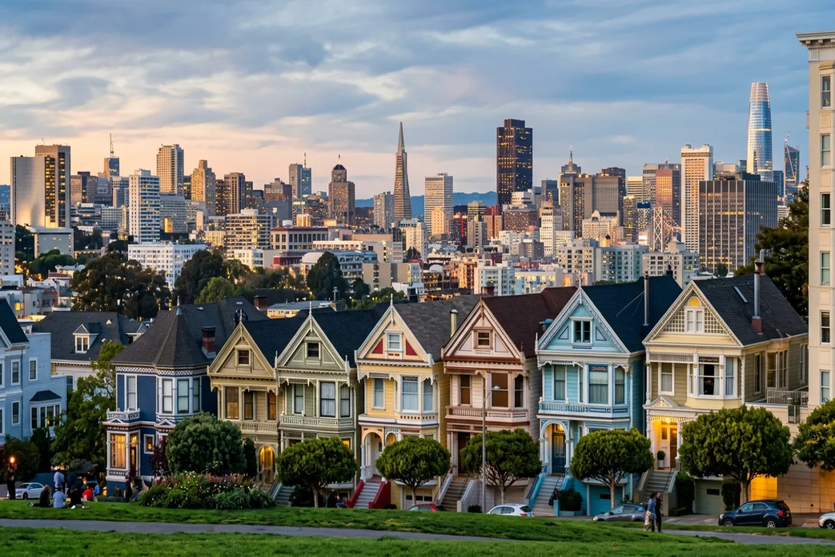 Where to stay in San Francisco - Painted Ladies Victorian houses