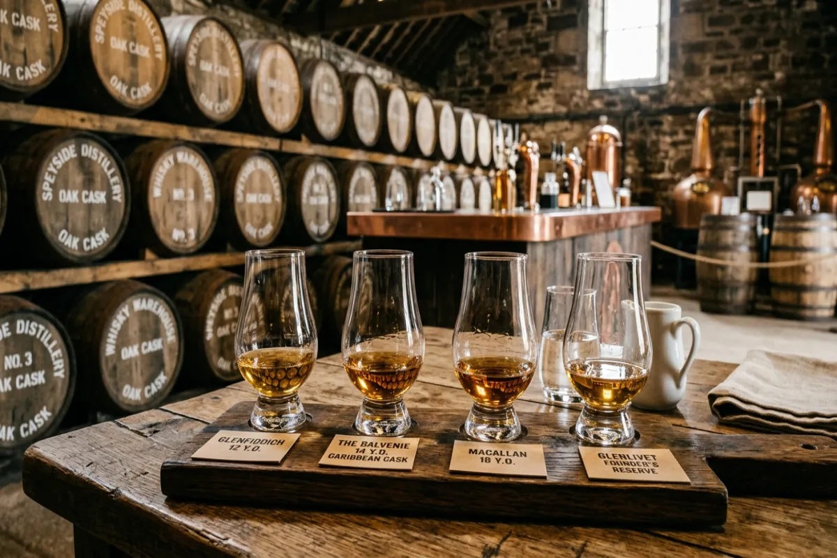 Scottish whisky tasting - food and drink in Scotland