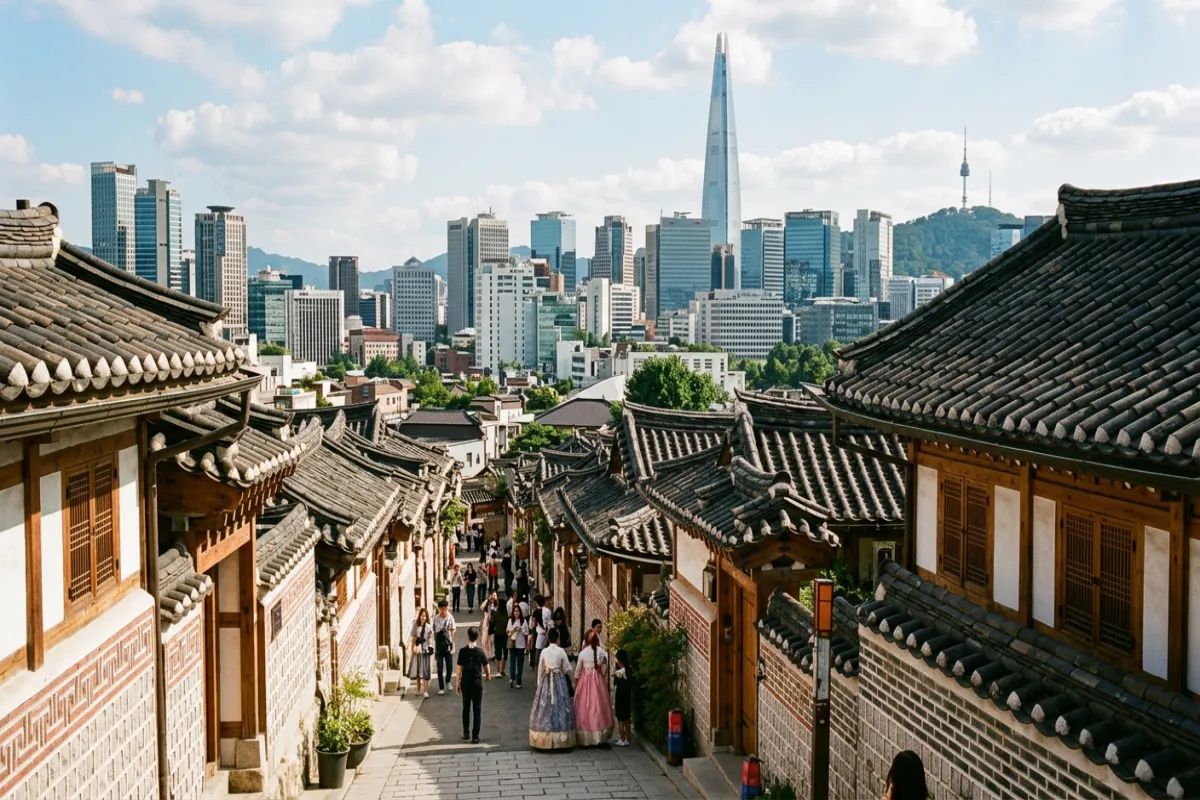 Where to stay in South Korea - traditional hanok village in Seoul