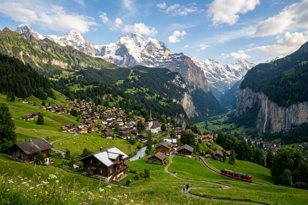 Swiss Alps village - European travel itinerary