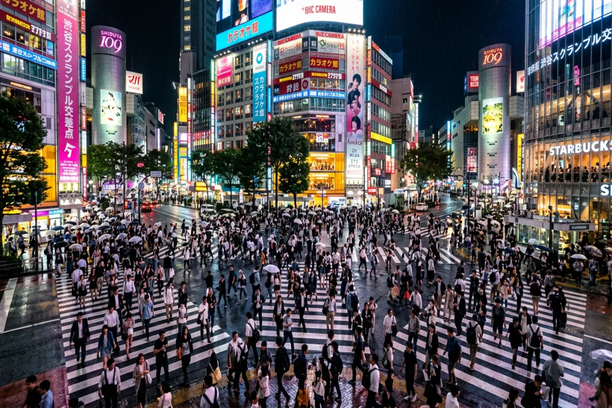 Tokyo itinerary highlight - the famous Shibuya Crossing