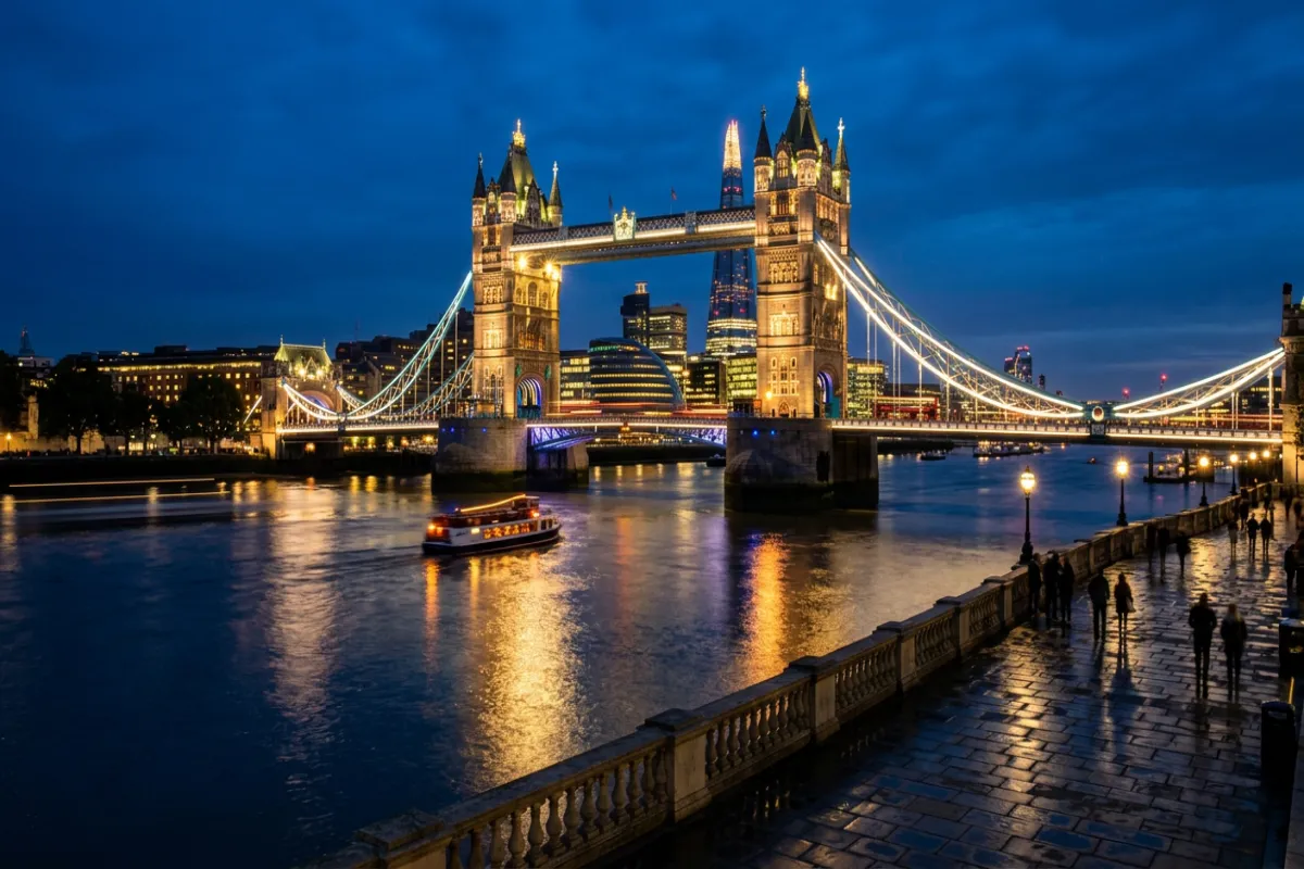 Tower Bridge London at night - must-see London attractions